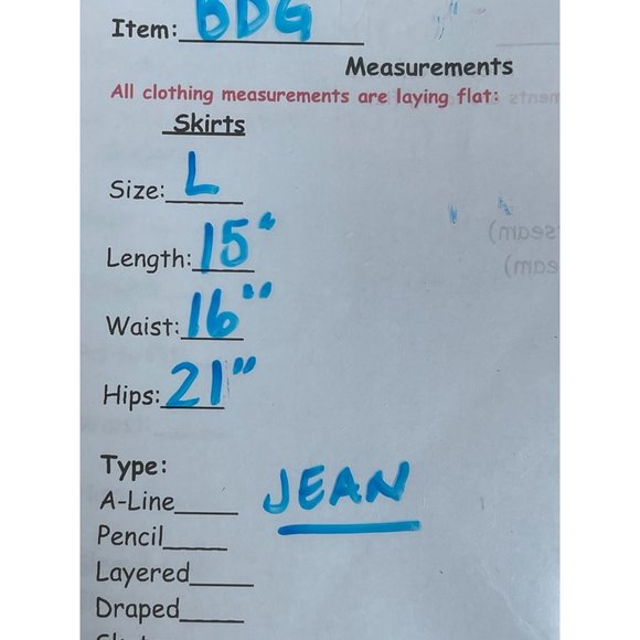 Urban Outfitters BDG Denim Patchwork Jean Skirt Size Large - Picture 5 of 5